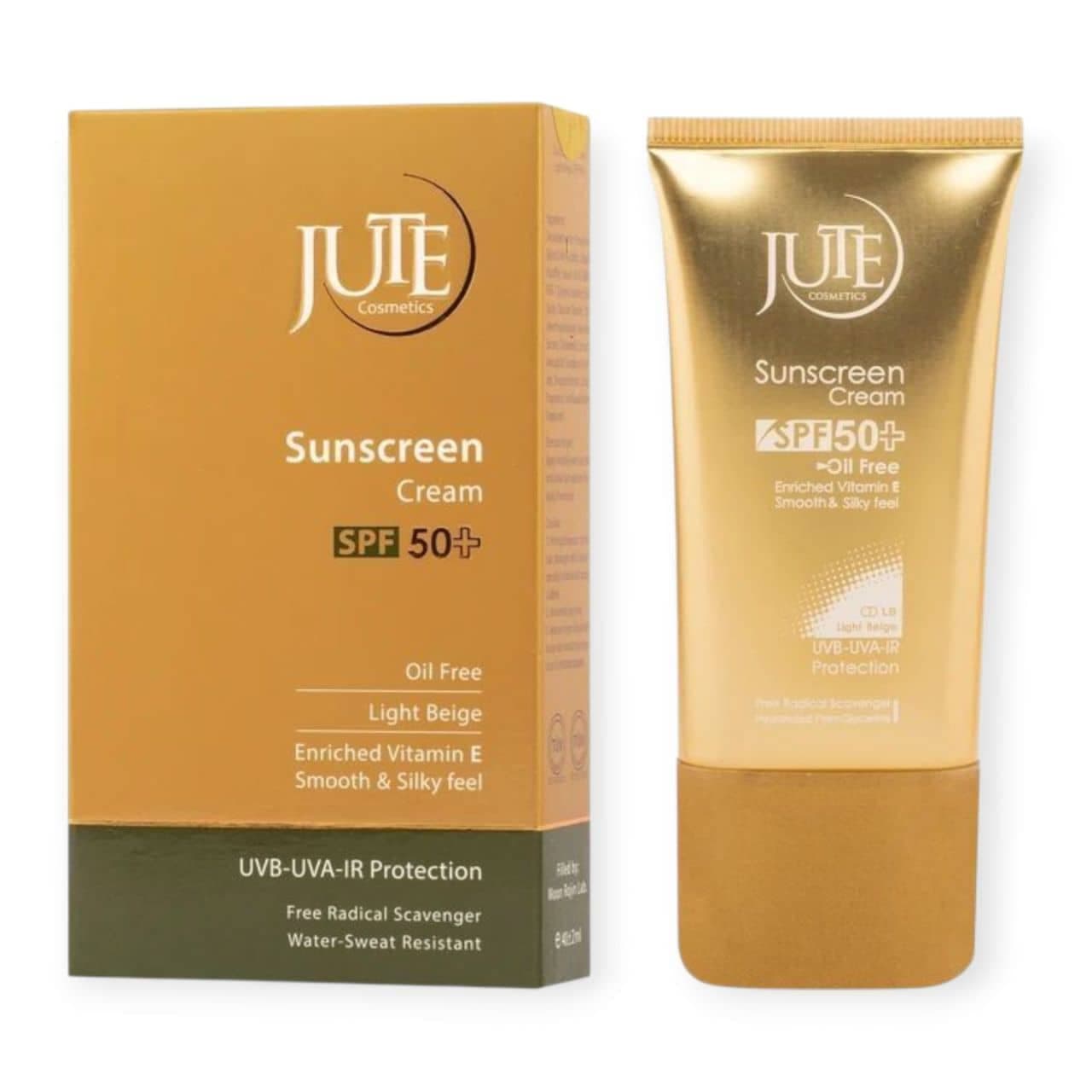کرم ضدآفتاب بژ روشن پوست چرب ژوت JUTE با SPF50 حجم 40 میل