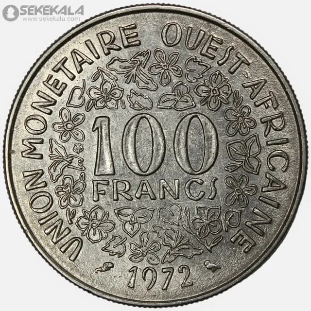 سکه 100 فرانک آفریقای غربی 1972