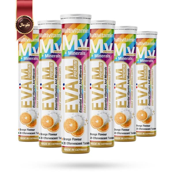 6 بسته قرص جوشان ایوام evam مدل مولتی ویتامین و مواد معدنی Multivitamin + Minerals (اورجینال)