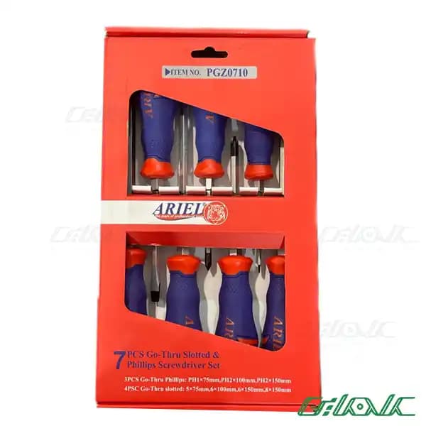 ست پیچ گوشتی 7 عددی آریل مدل PGZ-0710 (ضربه خور ) — تصویر ۳