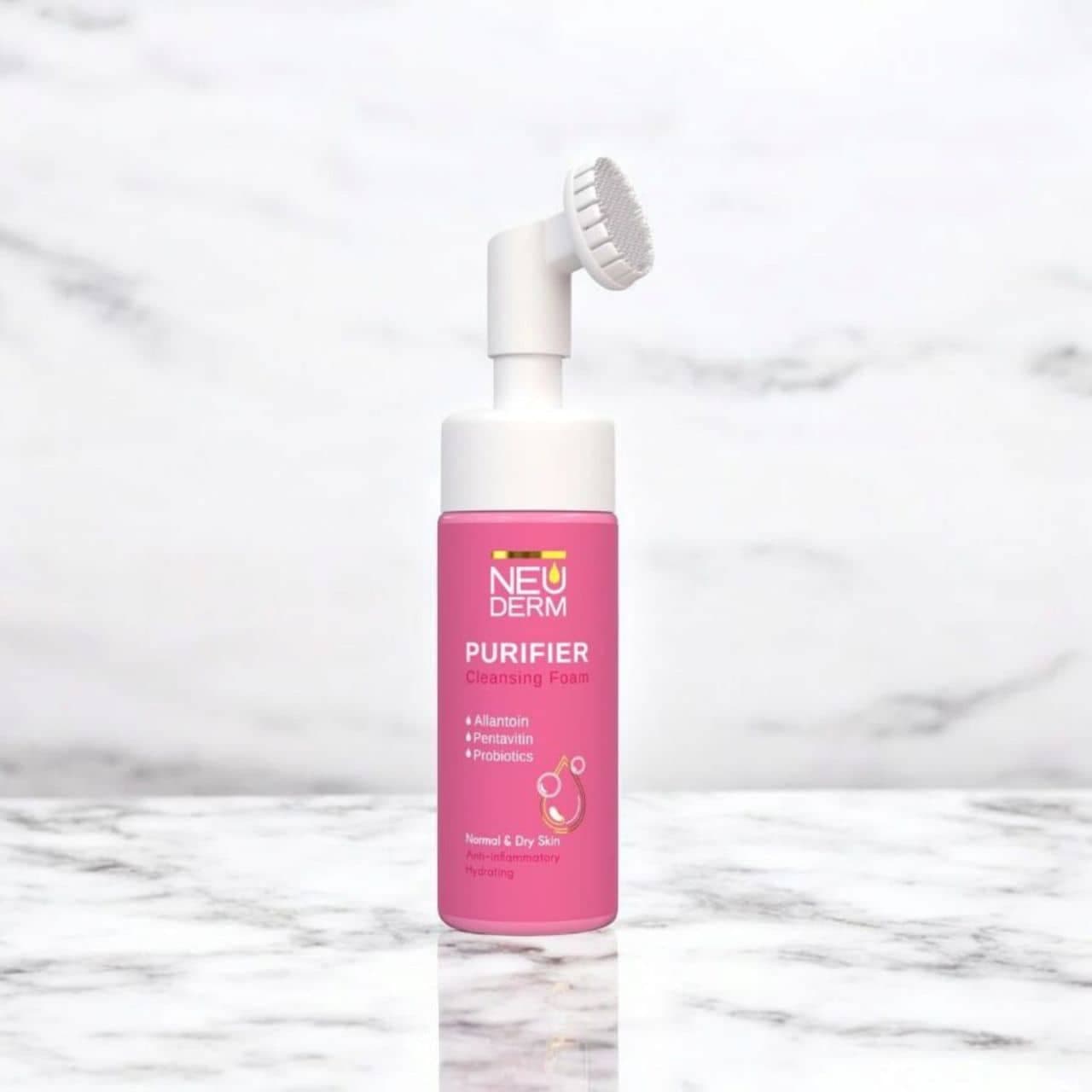 فوم شستشوی صورت پیوریفایر نئودرم NEUDERM مناسب پوست نرمال تا خشک حجم 150 میل — تصویر ۲