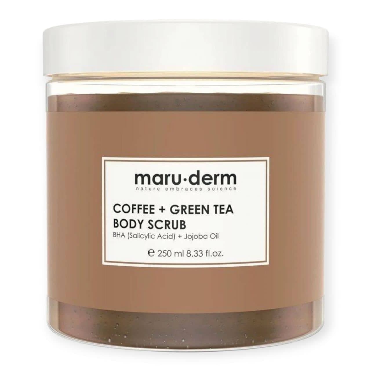 اسکراب بدن قهوه و چای سبز مارودرمmaruderm حجم 250 میل
