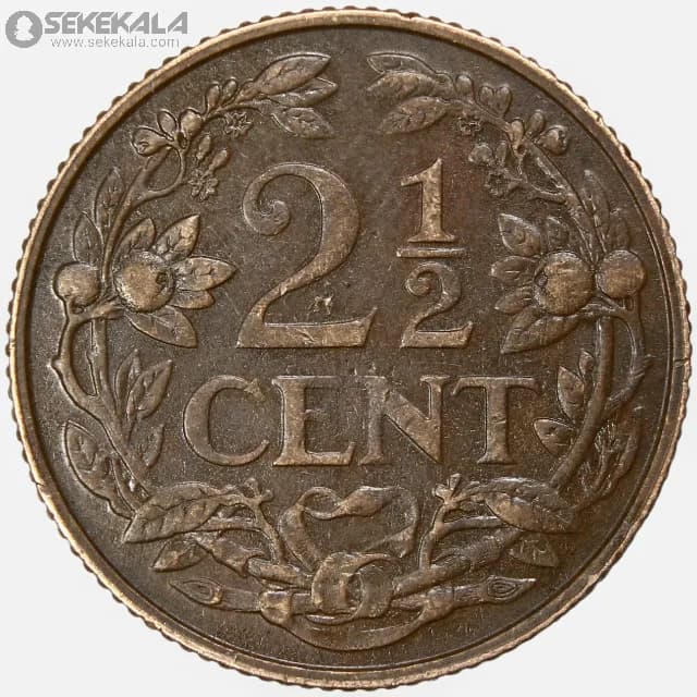 سکه 2/5 سنت بسیار کمیاب کروسائو 1948(مستعمره هلند) — تصویر ۲