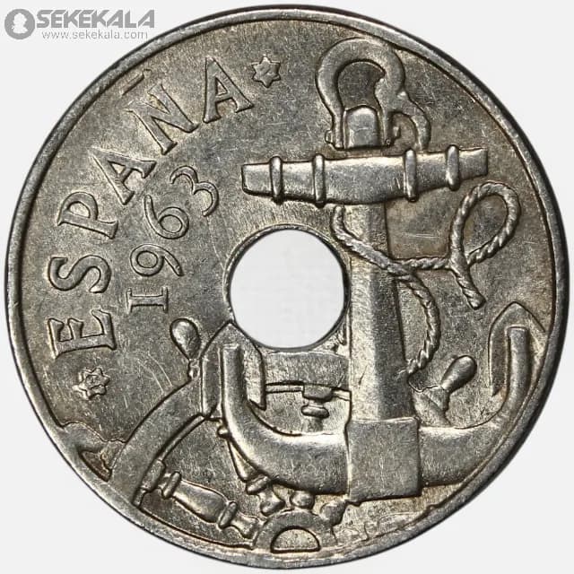 سکه 50 سنتیمو اسپانیا 1963(فرانسیسکو فرانکو)