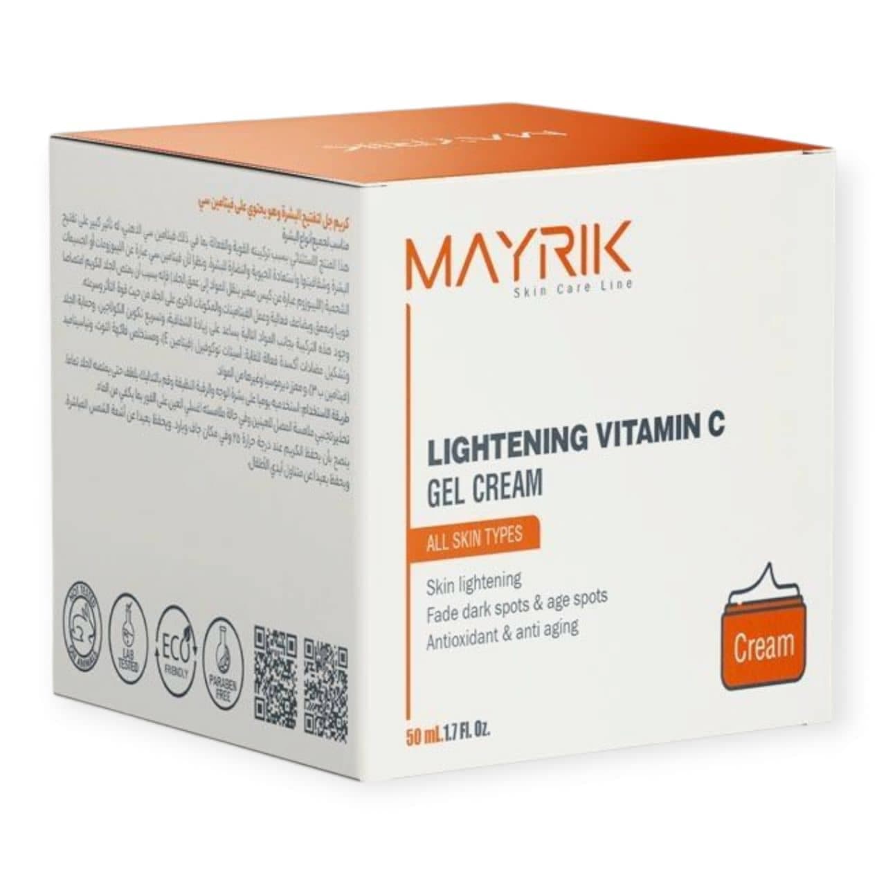 ژل کرم ویتامین سی C میریک MAYRIK روشن کننده حجم 50 میل