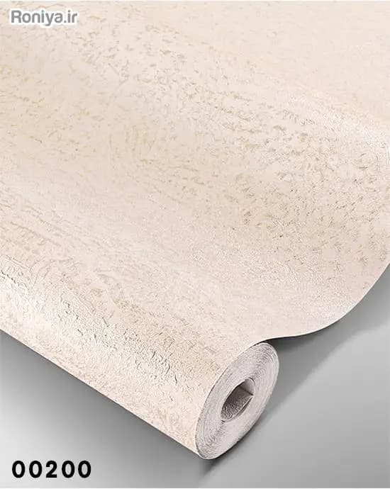 ست کاغذ دیواری کرم بدون شاین مینیمال کد 00199 + طرح ساده — تصویر ۳