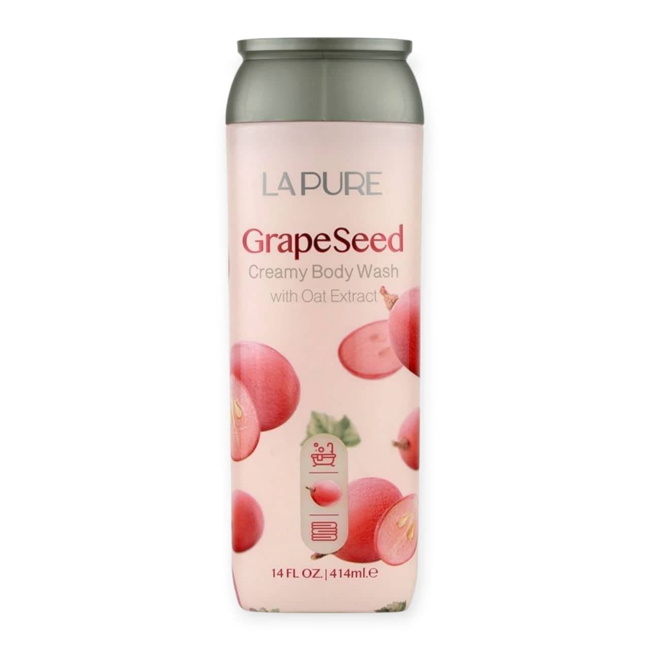 شامپو بدن کرمی هسته انگور لپیور LAPURE حاوی عصاره جو دو سر حجم 414 میل
