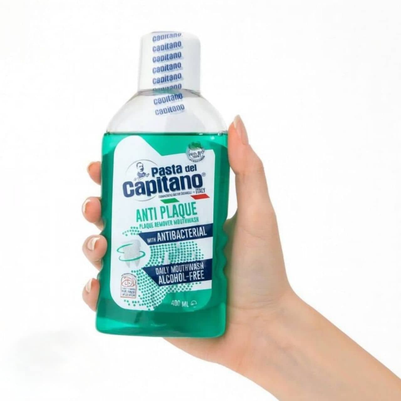 دهانشویه ضدپلاک پاستا دل کاپیتانو PASTA DEL CAPITANO حجم 400 میل — تصویر ۲