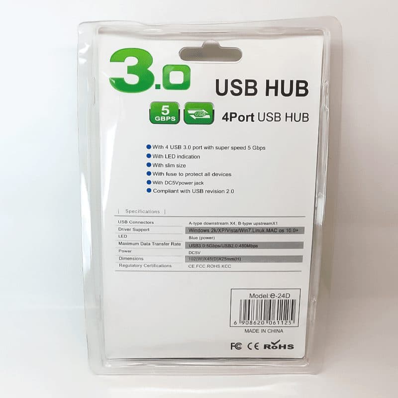هاب چهار پورت USB3.0 مدل E-24D | کابل 1.2 متر — تصویر ۴