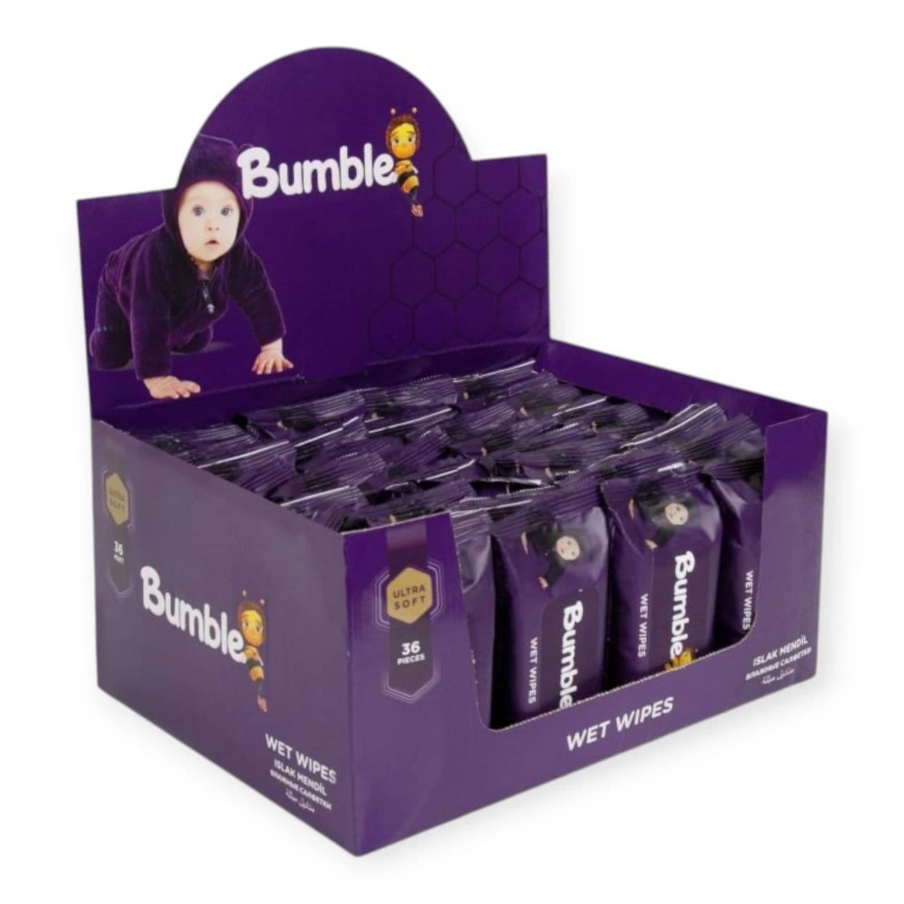 دستمال مرطوب بچه بامبلBumble مسافرتی 15 برگ