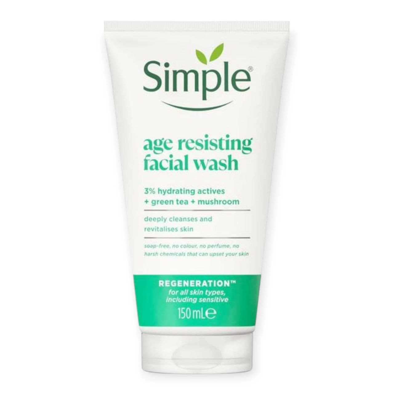ژل شستشوی صورت ضد پیری سیمپلSimple مدل ایج رزیستینگ Age Resisting حجم 150 میل