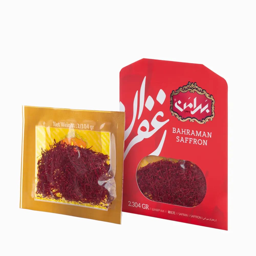 زعفران نیم مثقال پاکتی بهرامن — تصویر ۲