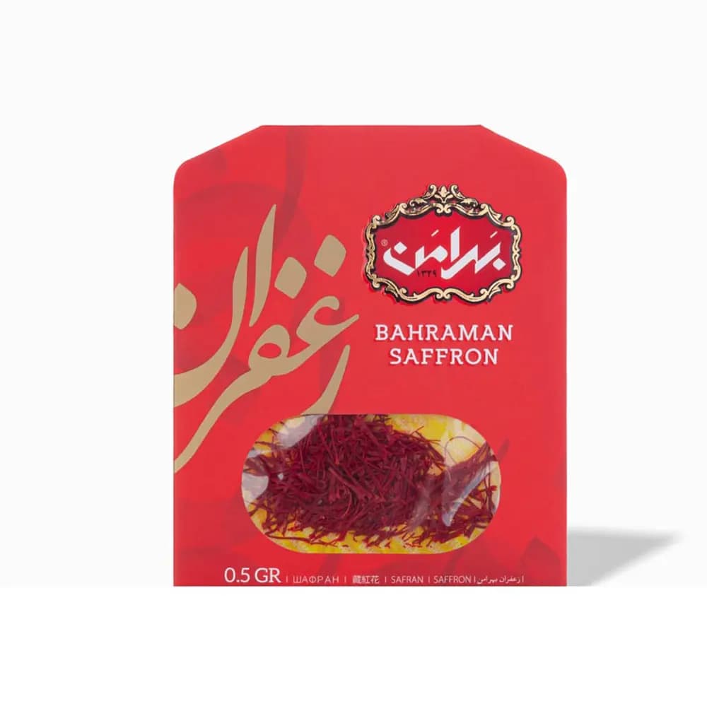 زعفران نیم گرم پاکتی بهرامن