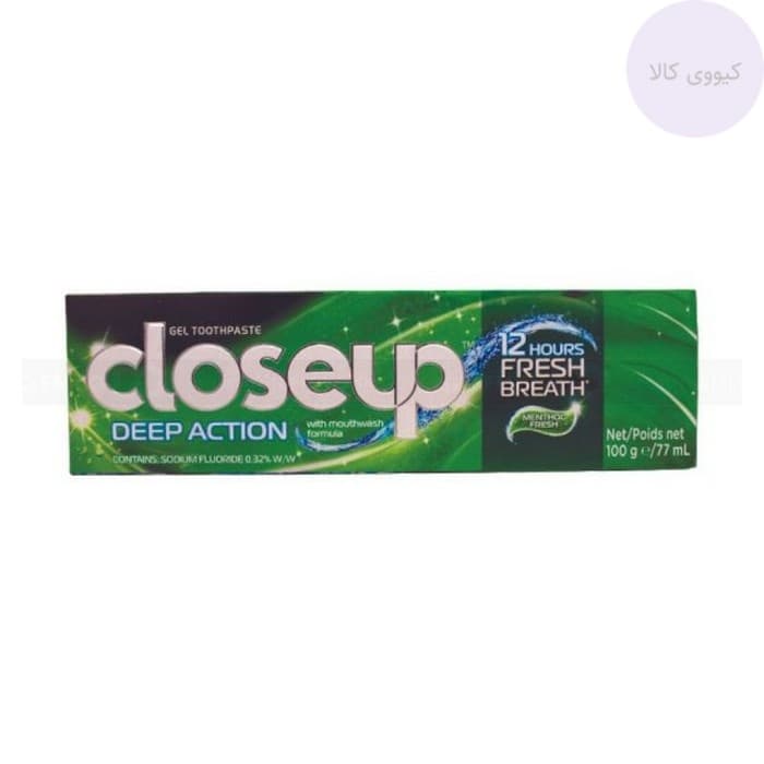 خمیر دندان ژلی کلوز آپ close up سبز مدل دیپ اکشن