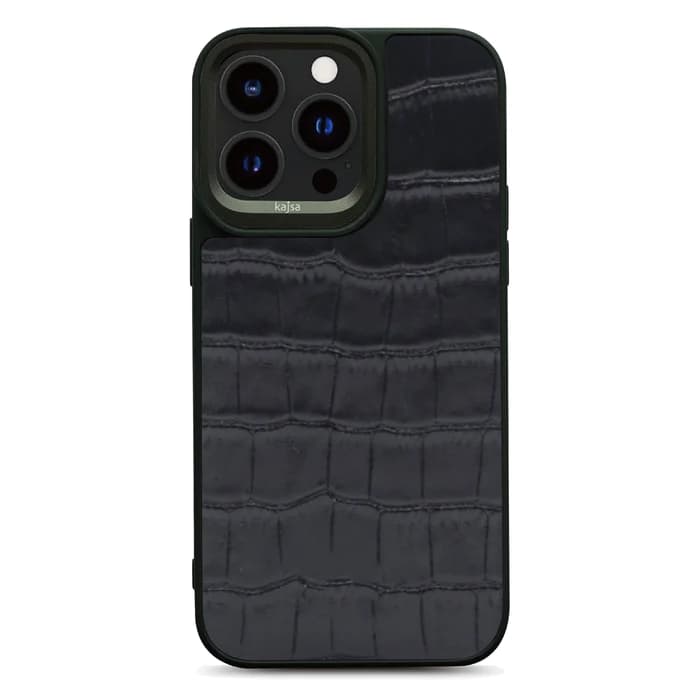 کاور kajsa مدل Genuine Croco مشکی آیفون