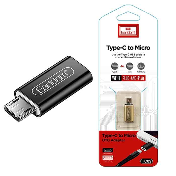 مبدل Type-C به Micro-usb ارلدام مدل TC09