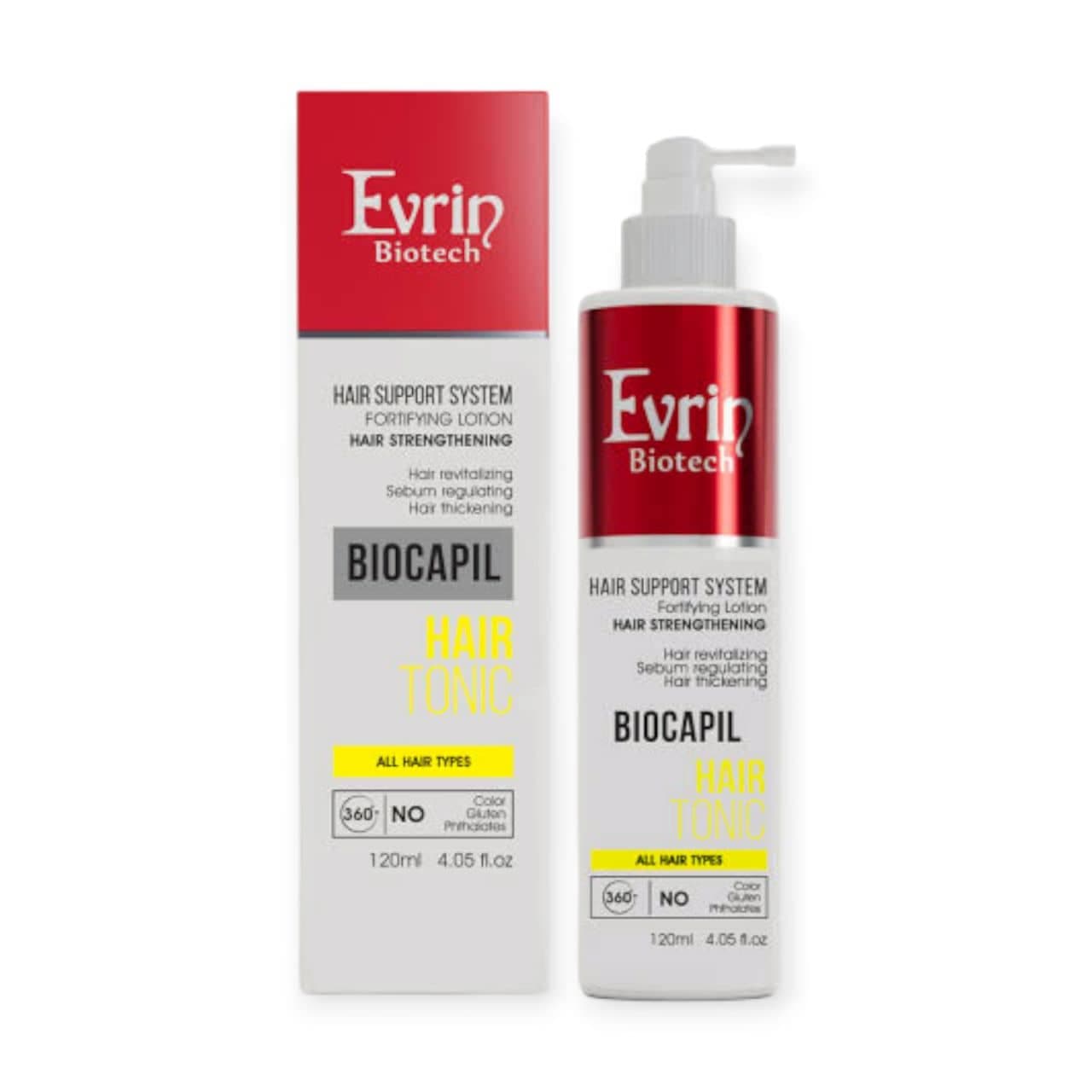 تونیک تقویت کننده مو اورین Evrin مدل BioCapil حجم 120 میل — تصویر ۳