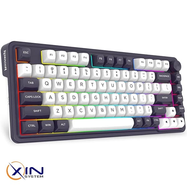 کیبورد گیمینگ مکانیکال بی‌سیم ردراگون مدل FINKE QMK K715 PRO | سوئیچ خاکستری — تصویر ۳