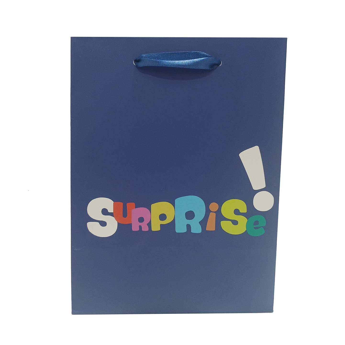 بگ و ساک دستی کادویی طرح surprise سورپرایز 18 در 23 در 10 – سرمه ای