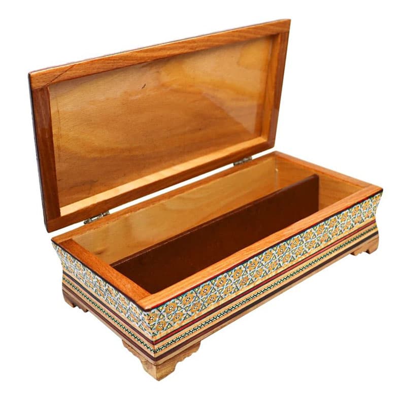 ست خاتم کاری نفیس ( جعبه دستمال کاغذی جعبه کارد و چنگال سطل پذیرایی ) — تصویر ۶