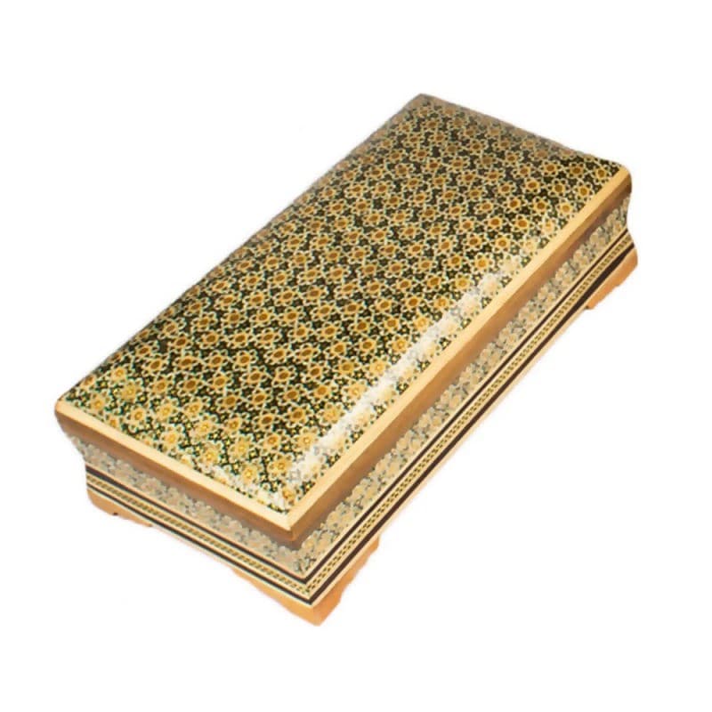 جعبه دستمال کاغذی و جاقاشقی خاتم کاری — تصویر ۵