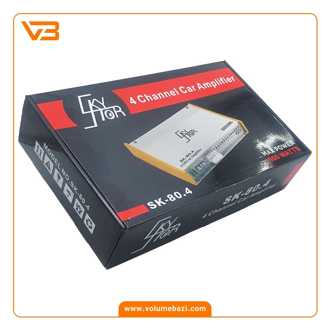 آمپلی فایر 4 کانال اسکایلر سیلور مدل SK-80.4 — تصویر ۴