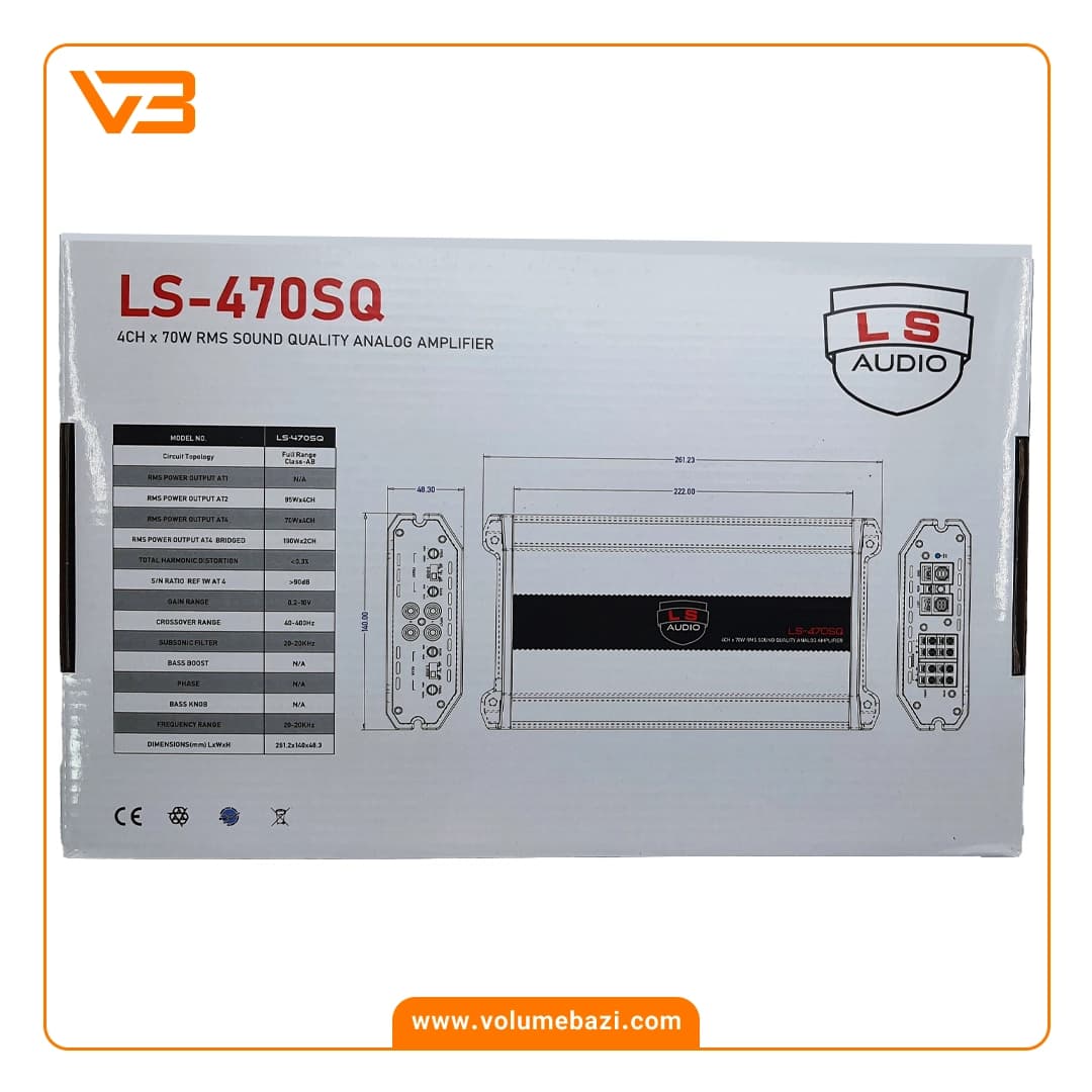 آمپلی فایر 4 کانال ال اس آدیو مدل LS-470SQ — تصویر ۶