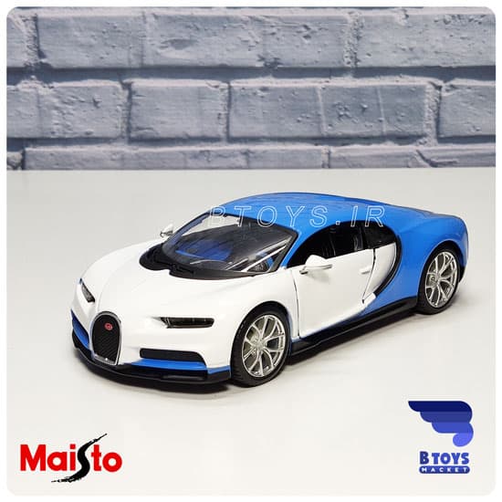 ماکت ماشین فلزی بوگاتی شیرون آبی(Bugatti Chiron Maisto)