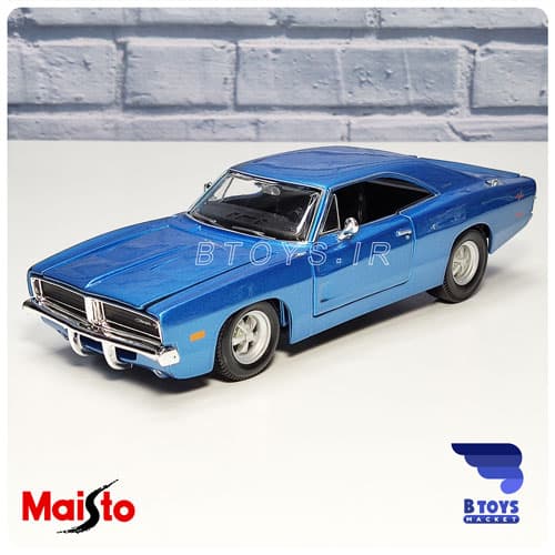 ماکت ماشین فلزی دوج چارجر 1969 آبی(Dodge chager1969 Maisto)