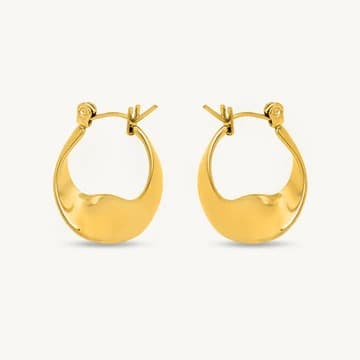 گوشواره طلا زنانه حلقه ای مدل آینه نگر