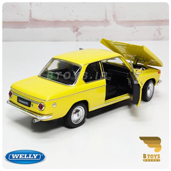 ماکت فلزی بی ام و 2002زرد(BMW 2002 welly) — تصویر ۲