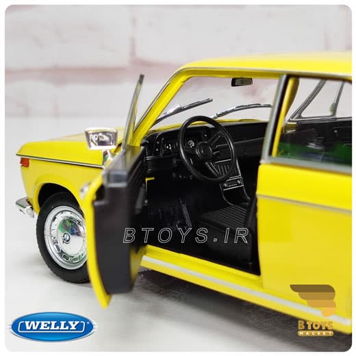 ماکت فلزی بی ام و 2002زرد(BMW 2002 welly) — تصویر ۵