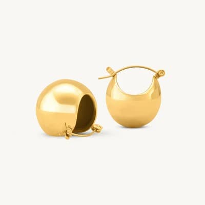 گوشواره طلا زنانه حلقه ای مدل RGB