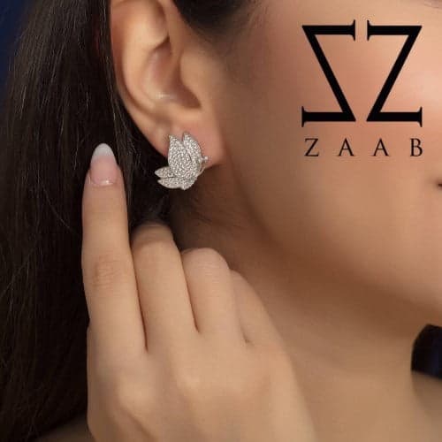 گوشواره نقره طرح پروانه