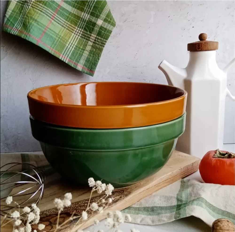 کاسه کیک پزی بزرگ سرامیکی وارداتی (3240)