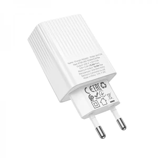 شارژر دیواری QC 18W بروفون مدل BAS72A + کابل تایپ سی — تصویر ۷