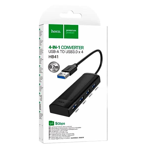 هاب 4 پورت USB3.0 هوکو مدل HB41 — تصویر ۲