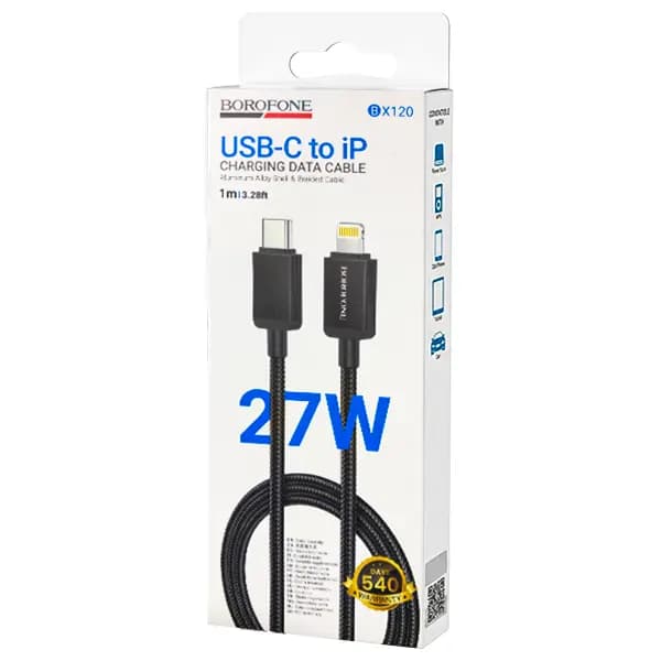 کابل تایپ سی به لایتنینگ 27W بروفون مدل BX120 طول 1 متر — تصویر ۲