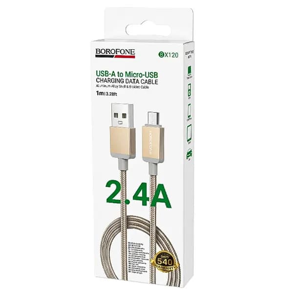 کابل USB به MicroUSB بروفون مدل BX120 طول 1 متر — تصویر ۳