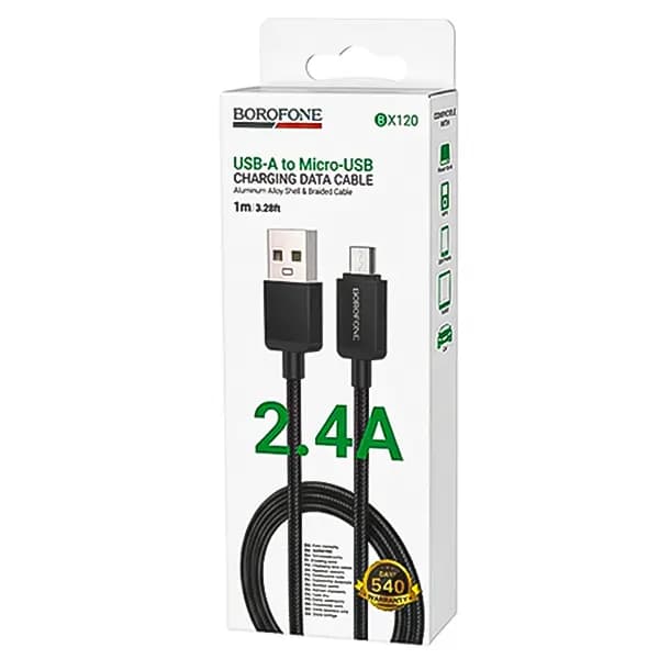 کابل USB به MicroUSB بروفون مدل BX120 طول 1 متر — تصویر ۲
