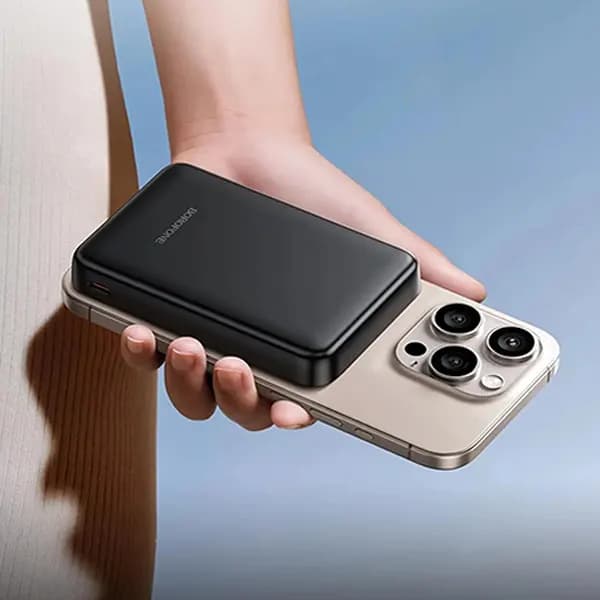 شارژر همراه وایرلس مگنت PD20W + 22.5W بروفون مدل BJ82A ظرفیت 10000mAh — تصویر ۵