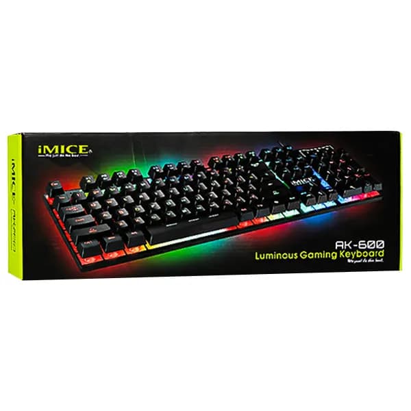 کیبورد مخصوص بازی iMICE RGB مدل AK-600 — تصویر ۲