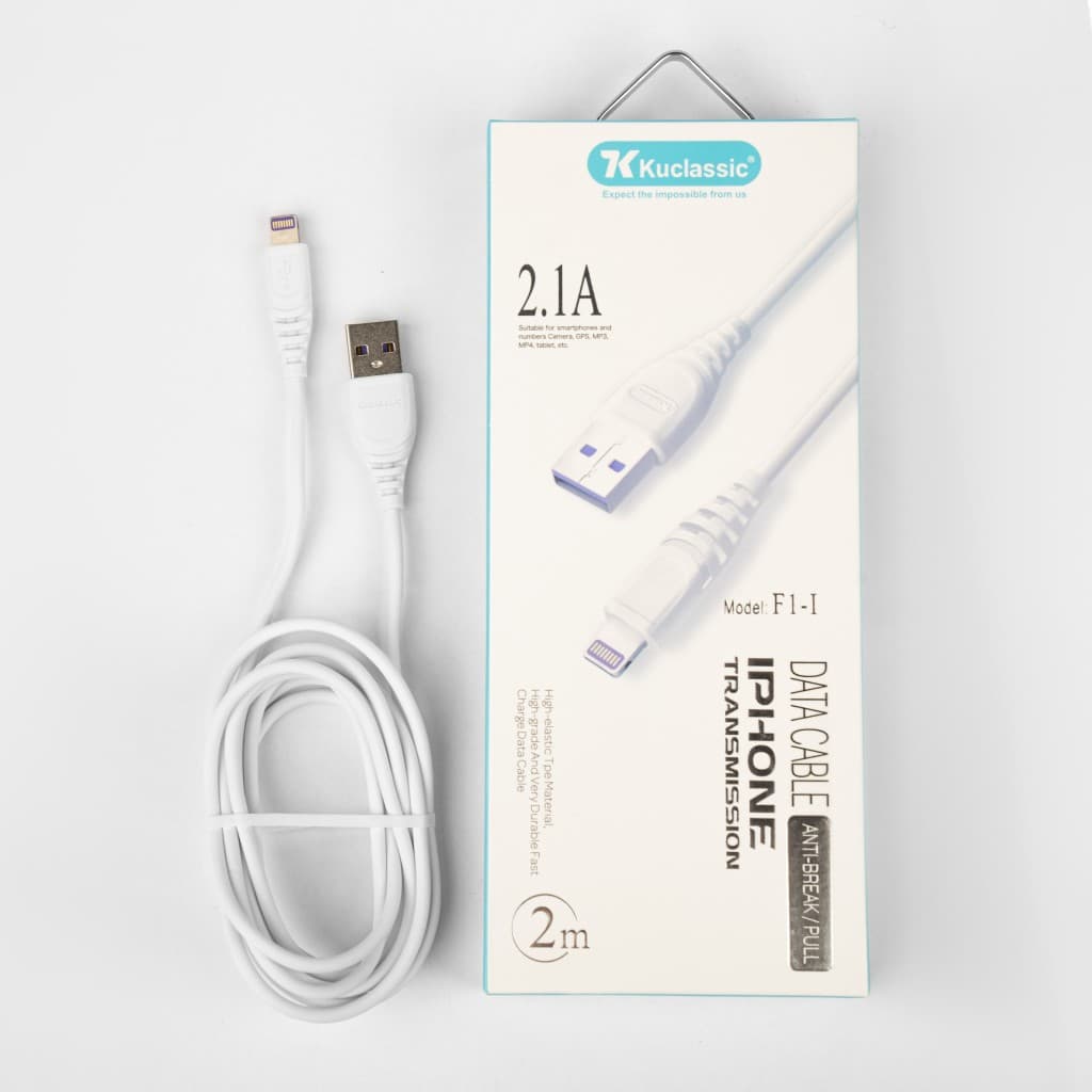 کابل شارژ لایتنیگ مدل آیفونی Kuclassic Lightening F1