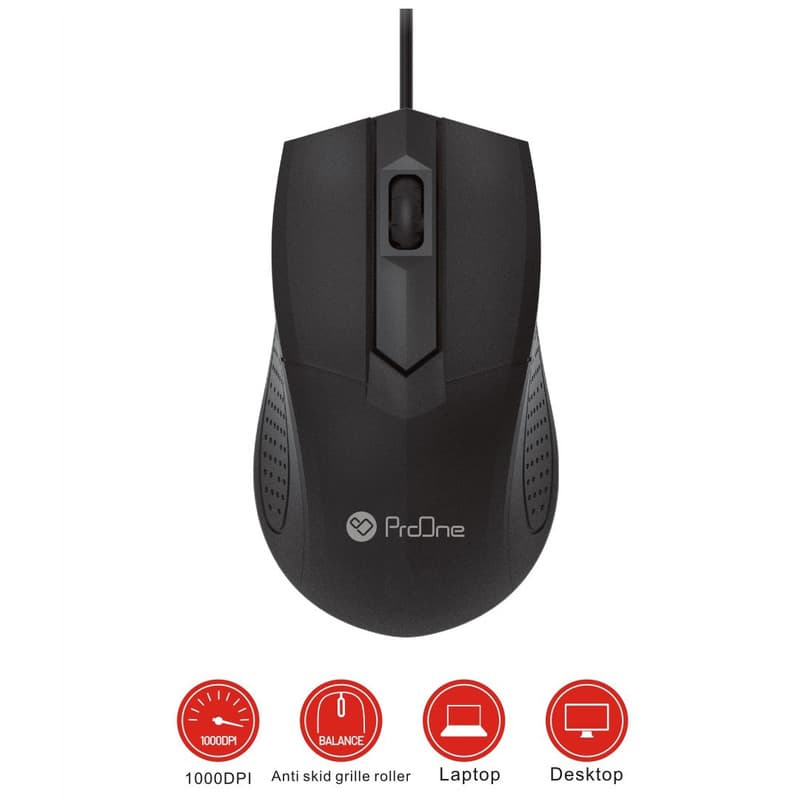 ماوس سیم دار اداری | خانگی پرووان Proone pmc 20 ا Proone pmc 20 wired mouse — تصویر ۲