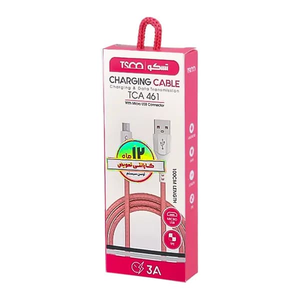 کابل USB به MicroUSB تسکو مدل TCA 461 طول 1 متر — تصویر ۲