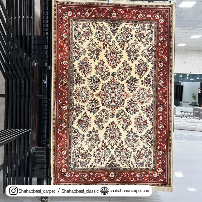 فرش سنتی کد 800113 کرم — تصویر ۲