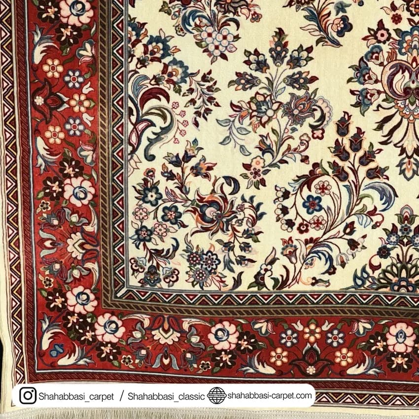 فرش سنتی کد 800113 کرم — تصویر ۴