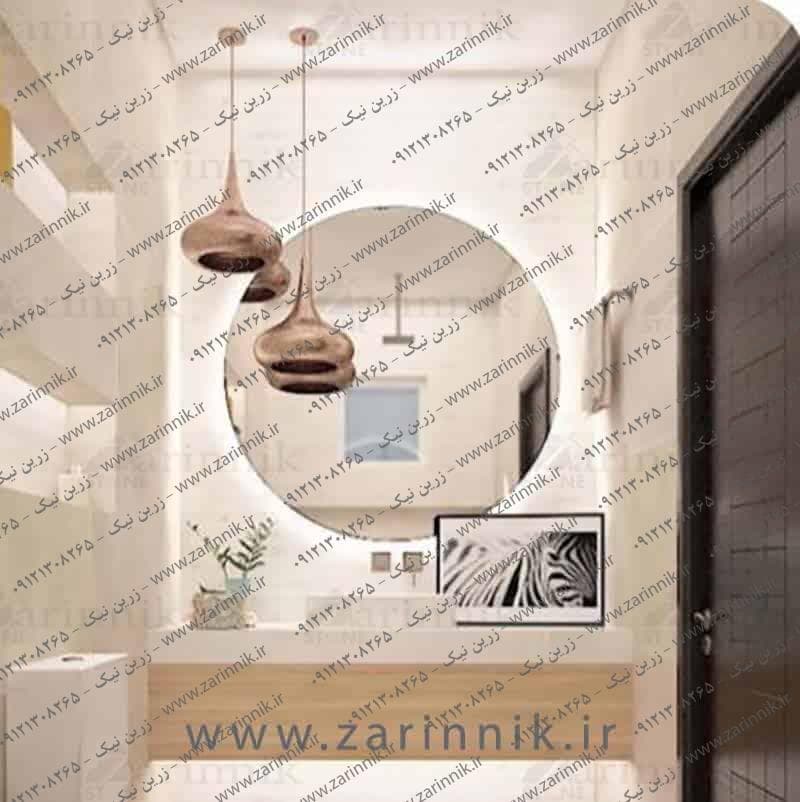 آینه دستشویی گرد بک‌لایت قطر ۸۰ سانتی‌متر کد AD011-80