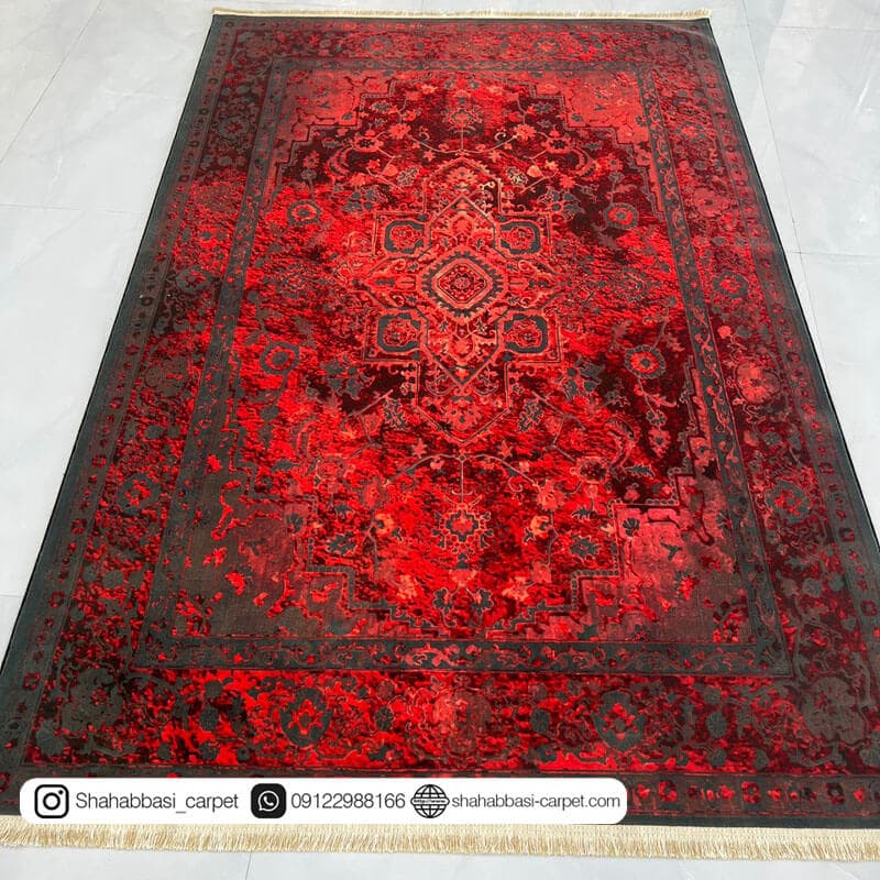 فرش سنتی کد 800105 لاکی — تصویر ۴