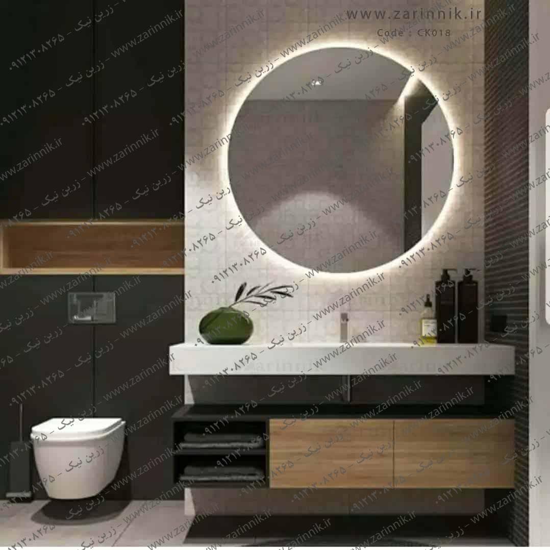 روشویی مدرن سرامیکی کابینتی با شلف دیواری سفید 120 سانت کد L09CCR0086 زرین نیک کد ZN0121 — تصویر ۲